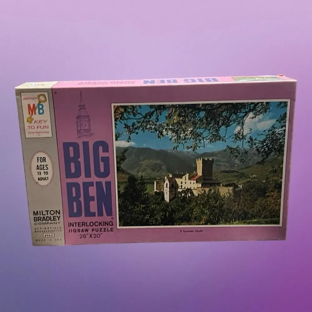 Vintage 1968 Milton Bradley Big Ben “Tyrolean Castle” Jigsaw Puzzle 1000 Pieces